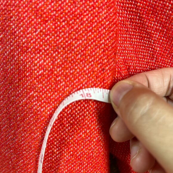 ZARA Blazer Coat Womens Size Small Orange Red Linen Cotton Blend Pockets - Picture 9 of 10